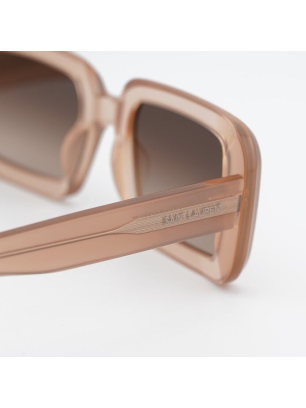 Saint Laurent SL534 SUNRISE 014 Sunglasses Orange Rectangle Frame, Brown Lenses - Picture 5 of 12
